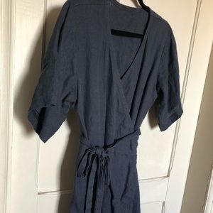 June Isle Linen Wrap Dress. Size medium.
